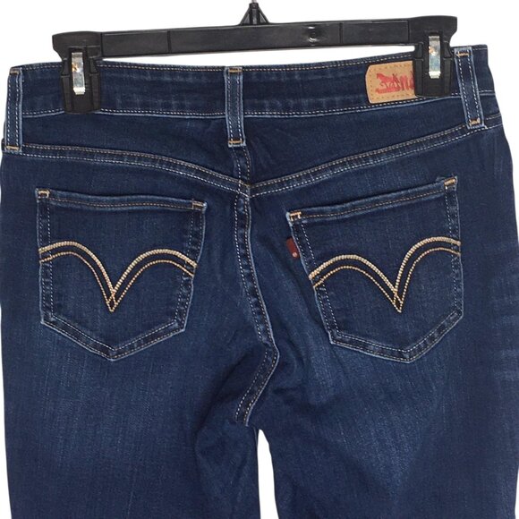 Levi's Jeans Womens 28x30 Dark Wash Blue Low Rise Skinny Stretch Denim Classic - Picture 1 of 16